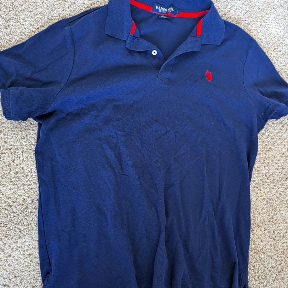 US Polo Assign Men's Navy Blue Polo Shirt